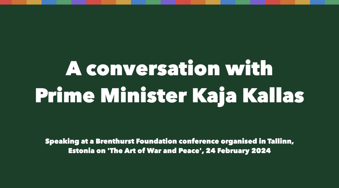 A conversation with Prime Minister Kaja Kallas