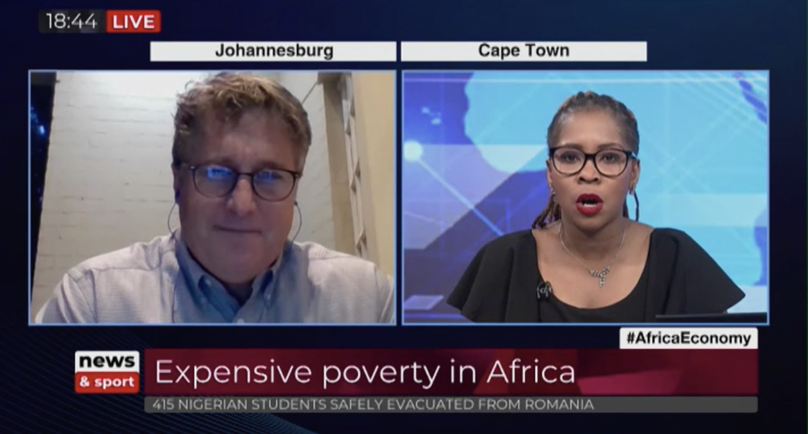 Dr Greg Mills on eNCA Discussing the Launch of the Expensive Poverty Documentary 