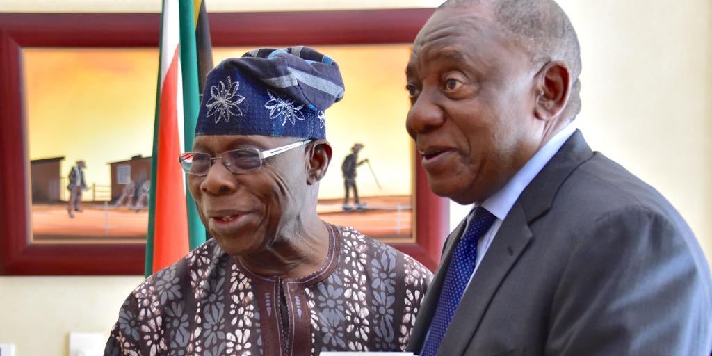 Obasanjo visits Ramaphosa, Shares Democracy Works