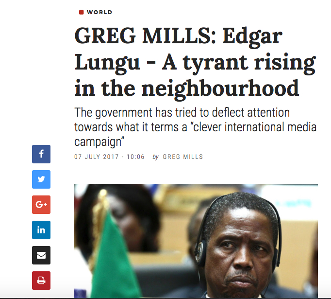 Edgar Lungu - A tyrant rising in the neighbourhood