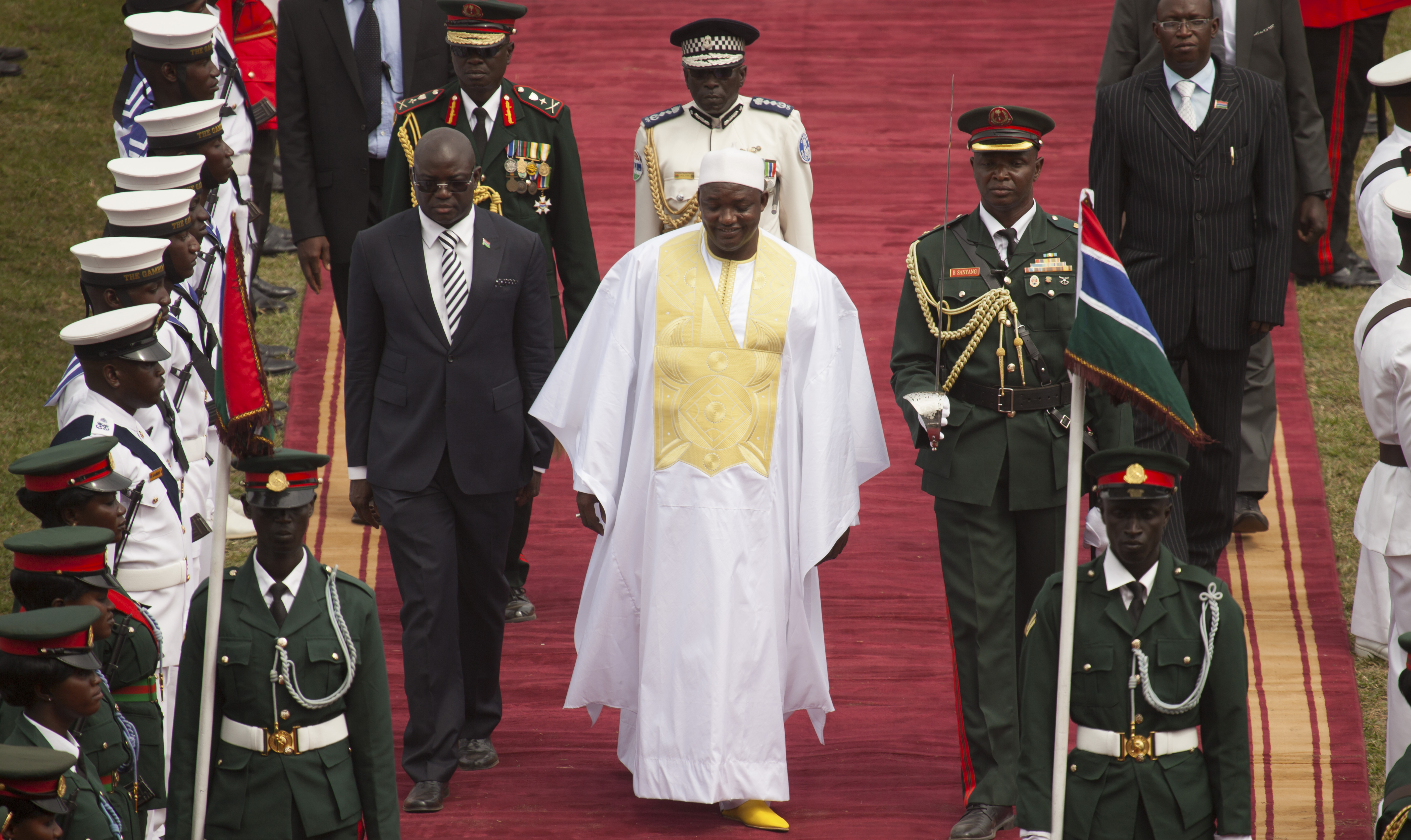 Adama Barrow at his inauguration