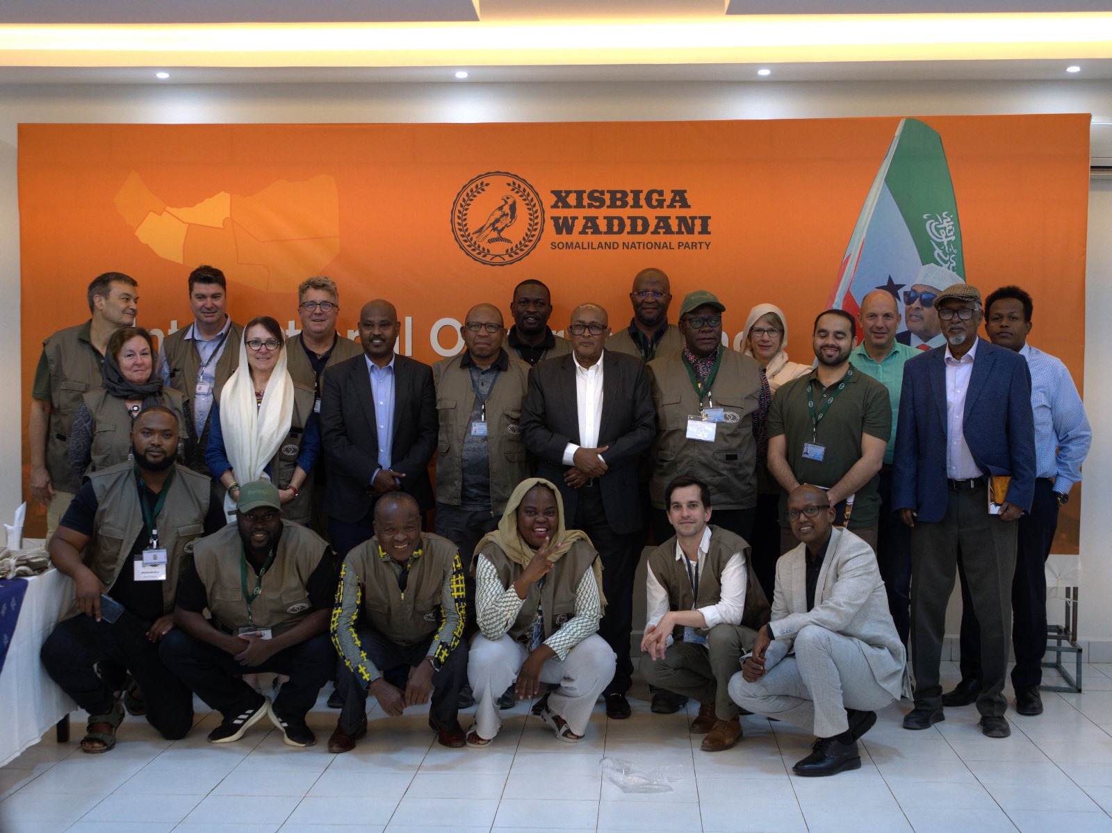 Waddani Party Presidential candidate Abdirahman Mohamed Abdullahi and his delegation