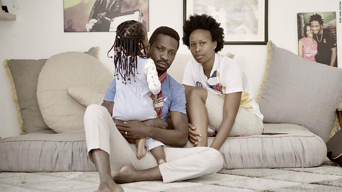 Bobi Wine with family, at home