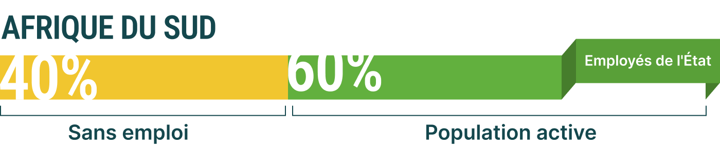 Afrique du Sud : 40 % de chômage, 60 % de la population active